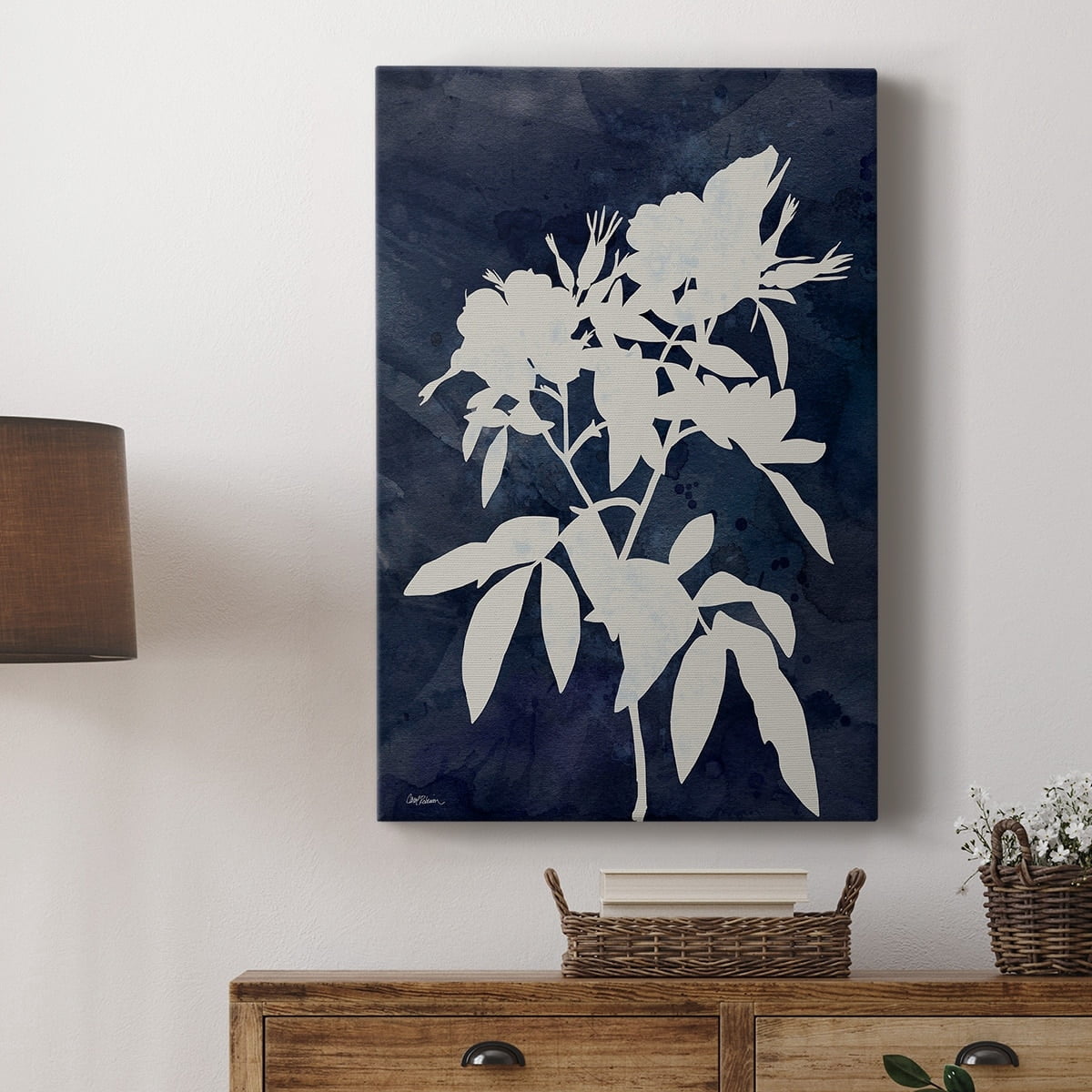Indigo Botanical I Revisited Premium Gallery Wrapped Canvas - Ready to Hang