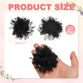 thumbnail image 2 of Uxcell Chiffon Flower, Fabric Flowers Bows Sewing Fabric Appliques Headband Embellishments for Crafts Black 3 Inch, 2 of 7
