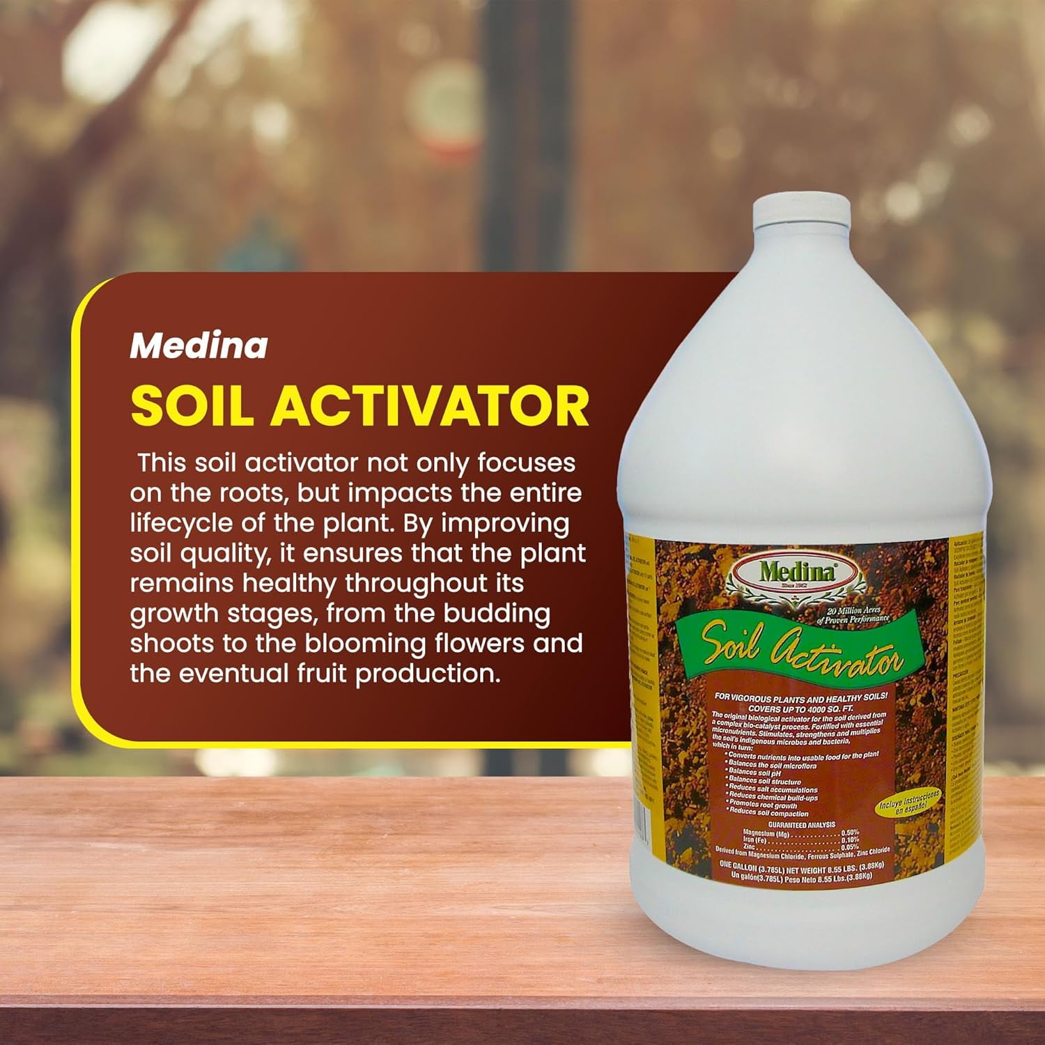 Medina Soil Activator Organic Liquid Soil Activator Fertilizer, 1 gal.