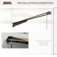thumbnail image 6 of Outsunny 12' x 10' Patio Retractable Awning Sunshade Shelter, Coffee, 6 of 9