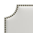 thumbnail image 6 of HH2Home Hanging Twin Headboard with Nailhead and USB Charging, White Faux Leather, 6 of 19