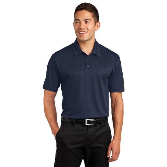 Polo para hombre deporte-tek PosiCharge Active Textured Colorblock XS True Navy/Gris