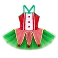 thumbnail image 3 of YONGHS Kids Girls Ruffle Tutu Mesh Dress Christmas Party Dancewear 4-14, 3 of 7