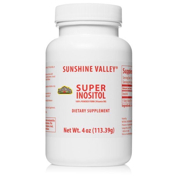 Sunshine Valley Super Inositol Supplement Vitamin B8 Powder (4oz