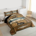 thumbnail image 3 of jejeloiu Pike Fish Mallard Full Size Comforter Sets,Fishing And Hunting Bedding Comforter Set,Country Farmhouse Lodge Bedding Sets For Boys Kids,Luxury Bedroom Decor Reversible,3pcs, 3 of 8