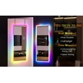 thumbnail image 2 of FREDEES 47" LED Full Length Mirror with RGB Lights, Over the Door Mirror with 7 Colors Dimmable,Wall/Door Mounted Hanging Mirror, 2 of 8