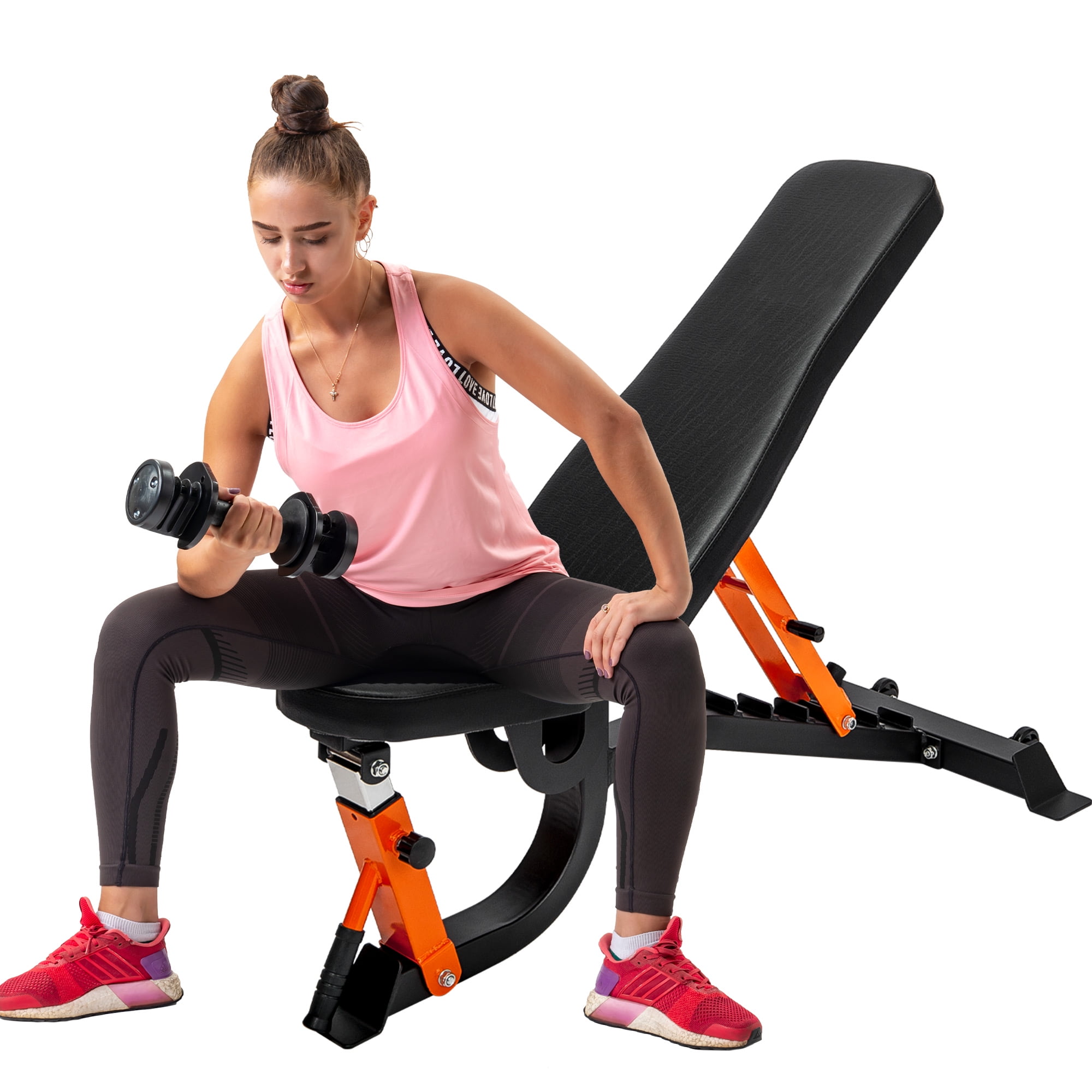 Weight Training Bench for Dumbbell Training. SHAP Adjustable Weight Bench Adjustable Strength Training Bench with Leg Extension for Home Gym 