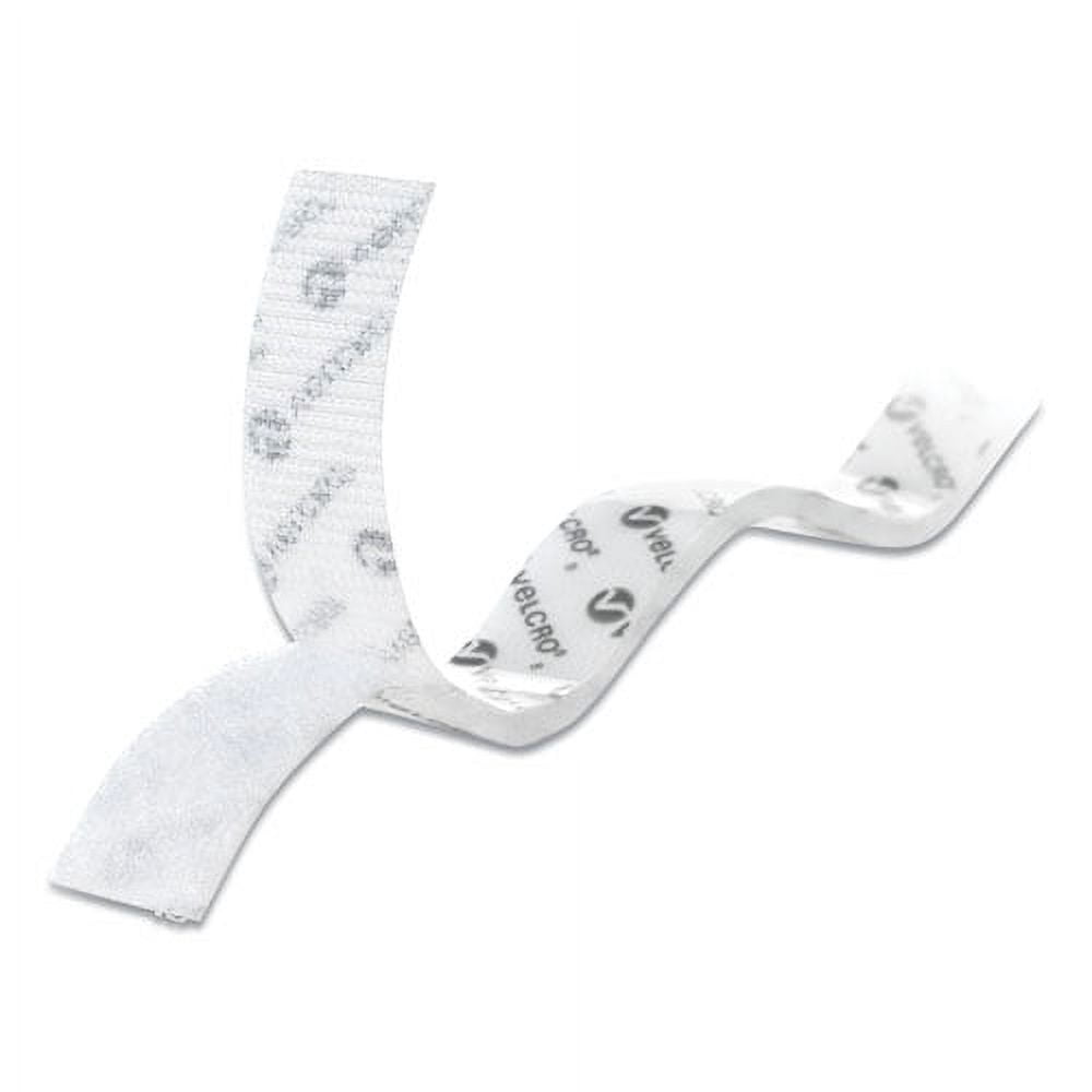 Sticky-Back Fasteners, Removable Adhesive, 0.75" X 30 Ft, White | Bundle of 2 Rolls