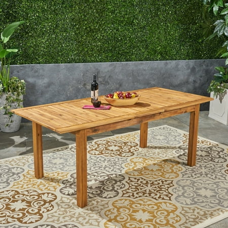 Patio Table Outdoor Expandable Acacia Wood Dining Table Natural Natural Outdoor Dining Table Acacia Wood Folding Camping Table Garden & Outdoor & Patio Furniture Outdoor Tables