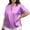 Purple-womens tops, variant on ShaoRunShi Women's Plus Size Tops Summer Elegant Satin Short Sleeve Shirts V Neck Business Casual Outfit
