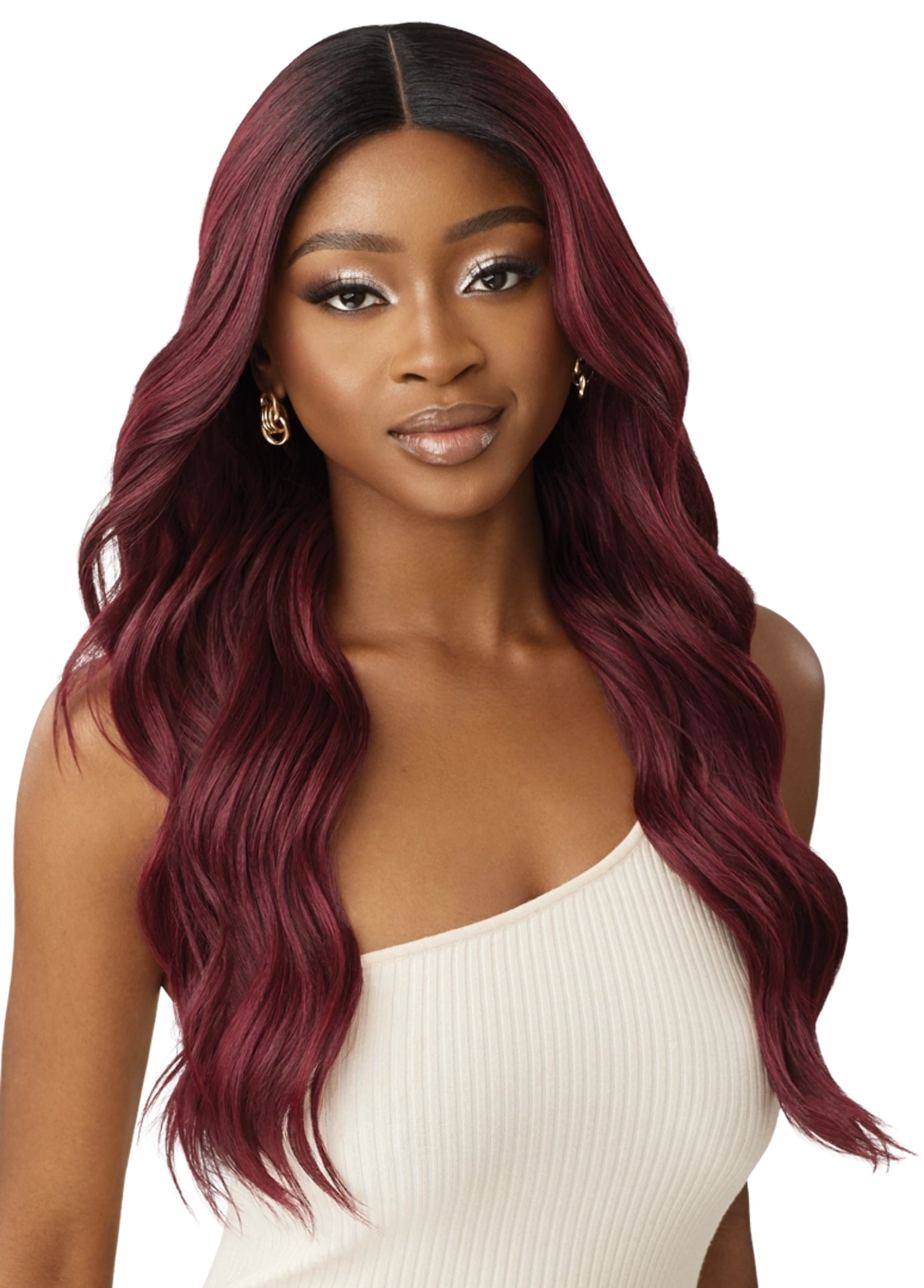 Outre Synthetic Pre-Plucked HD Transparent Lace Front Wig Every 38 QLEWE38