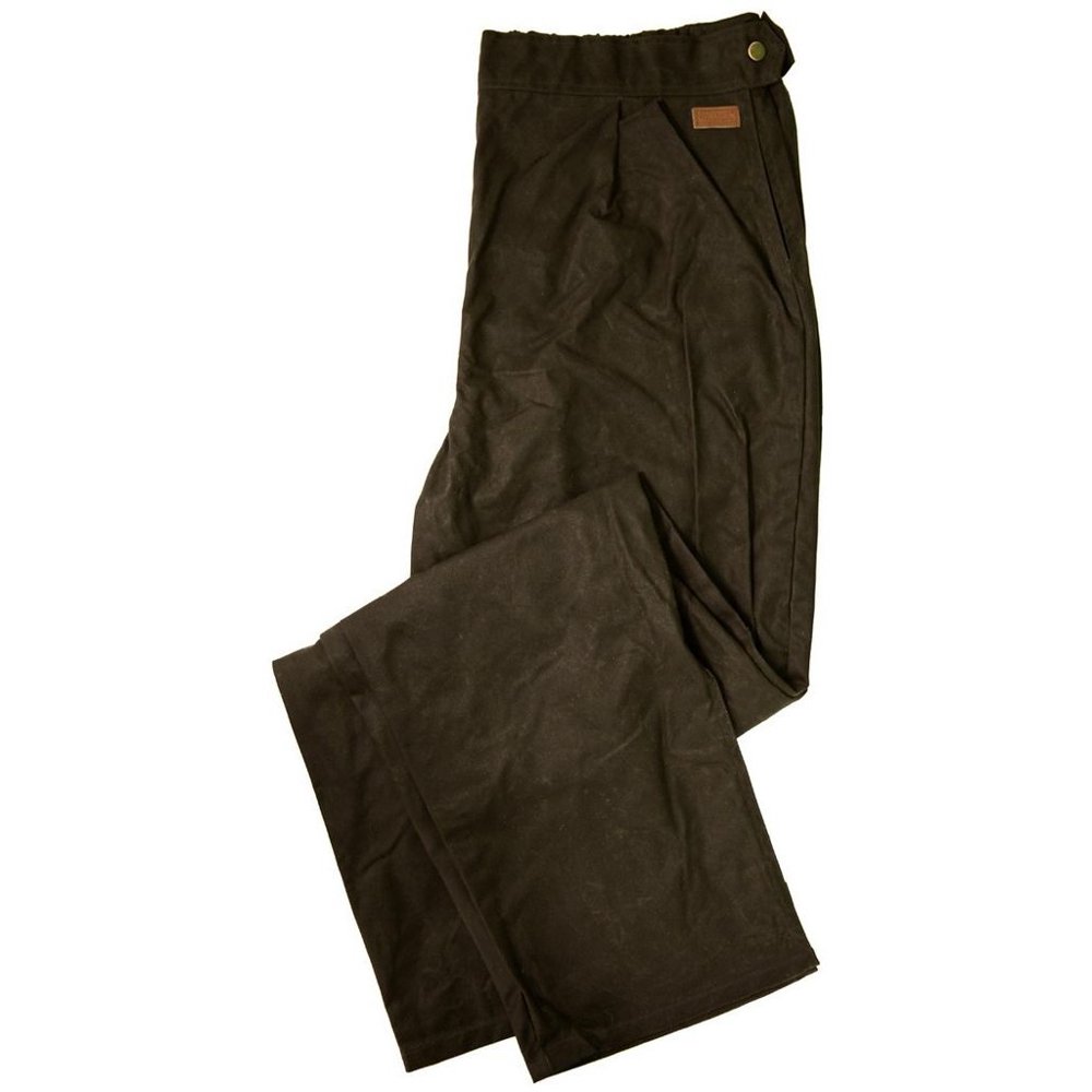 Outback Trading Overalls Mens Oilskin Overpants Waterproof Brown 2096