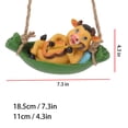 thumbnail image 3 of Cow Playing Guitar Garden Statue Vivid Cute Hanging Resin Cattle Sculpture Art Decoration for Lawn Patio Courtyard Yellow Cow, 3 of 8