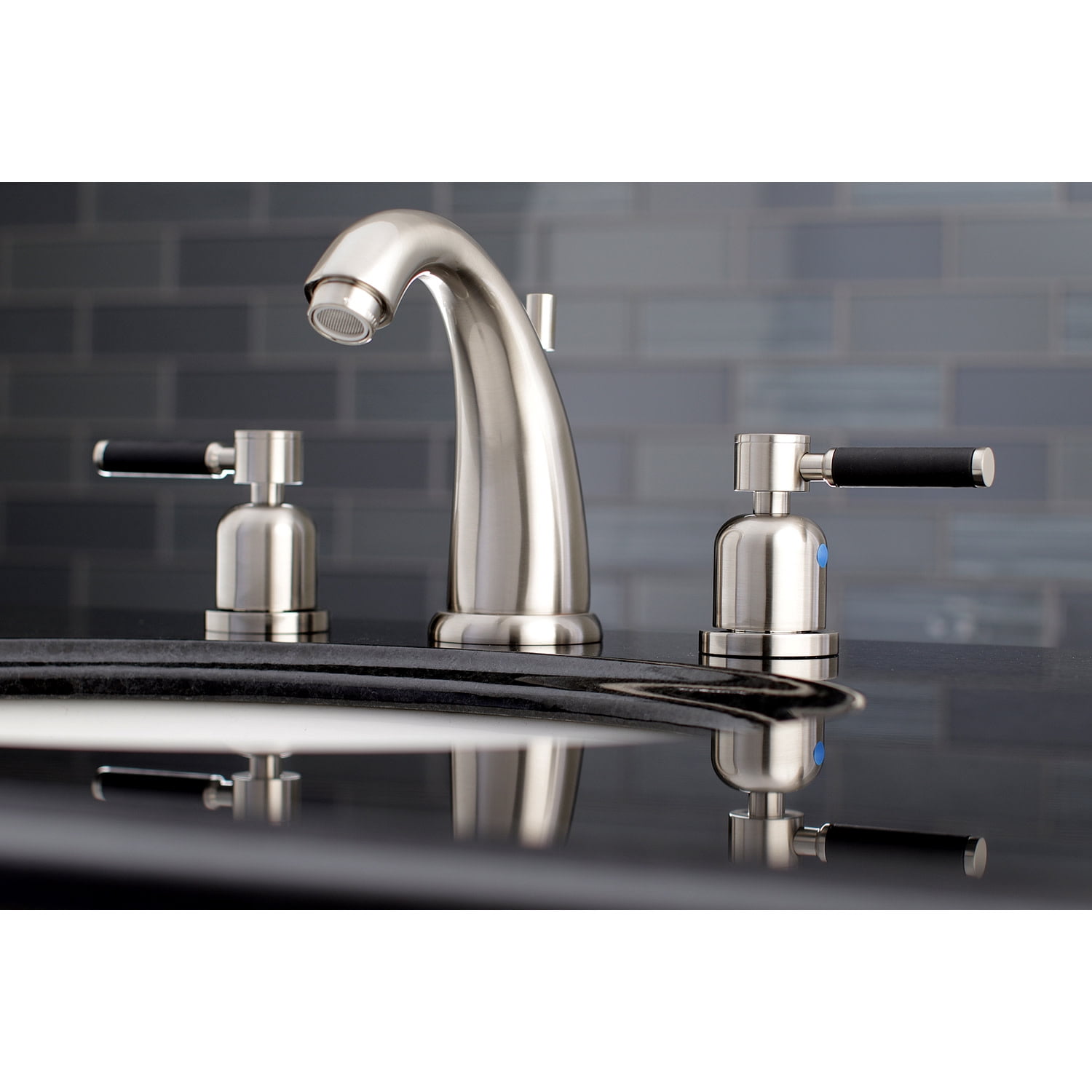 Kingston Brass KB8988DKL 8 in. Widespread Bathroom Faucet, Brushed Nickel