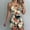 X-N, variant on Women Summer Shorts Womens Fashion Leaf And Stripe Printed Sling Short Two-Piece Suit And Pocket