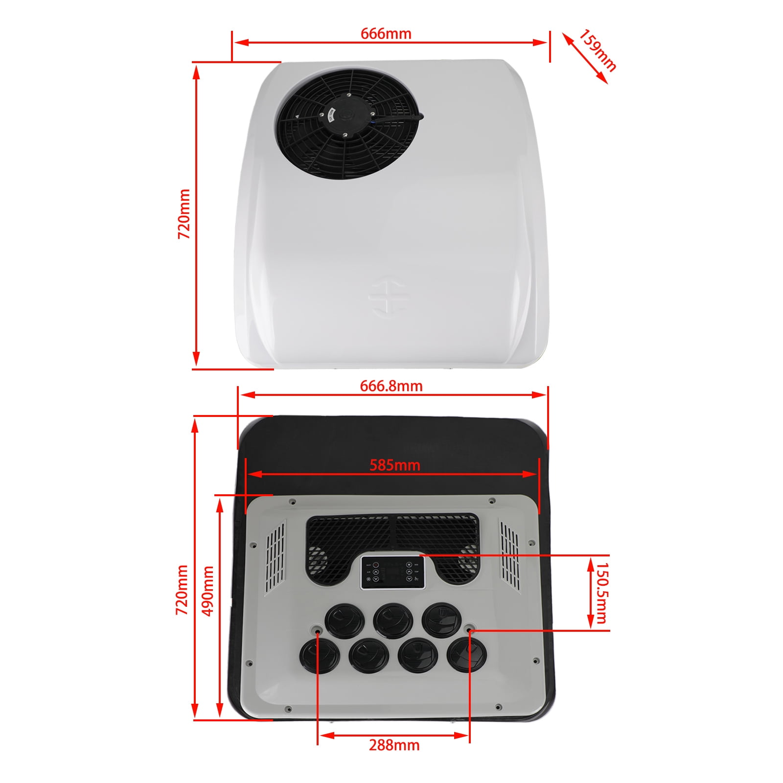MotorGenic 13,500 BTU Rooftop RV Air Conditioner, White