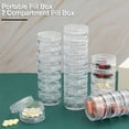 thumbnail image 2 of Mosey 7Pcs Weekly Pill Organizer Case Stackable Travel 7 Day Pill Box Clear Transparent Supplements Fish Oil Pills Holder Dispenser with Lid, 2 of 7