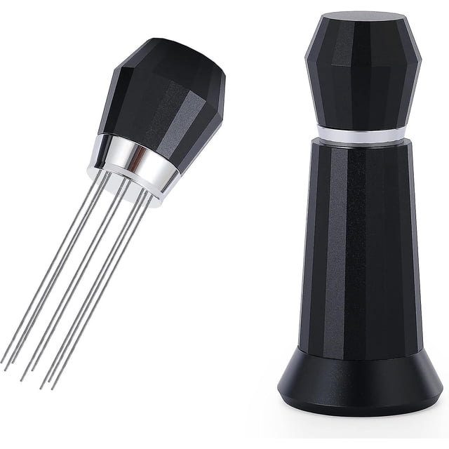 Herramienta WDT WEIHJMXG para revolver café con soporte negro