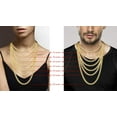 thumbnail image 7 of Miabella Solid 18K Gold Over Sterling Silver Italian 7mm Diamond-Cut Cuban Link Curb Chain Necklace for Men Women (Length 22 Inches), 7 of 7