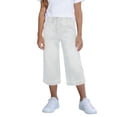 thumbnail image 2 of Cethrio Girls Capri Jeans, Relaxed Fit Casual Elastic Waist Summer Denim Capri Pants White Size 6, 2 of 5