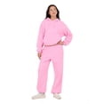 thumbnail image 2 of Forever 21 Women's Bright Pink Loungewear Cropped Hoodie, Elastic Hem Design for Cozy Lounging, XL, 2 of 6