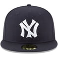 thumbnail image 2 of Men's New Era Navy New York Yankees Cooperstown Collection Wool 59FIFTY Fitted Hat, 2 of 6