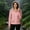 Pink, variant on Sentmoon Lightweight Jacket Women Drawstring Hooded Neck Fall Jacket Solid Color Long Sleeve Raincoat for Travel Hiking Camping