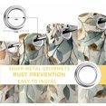 thumbnail image 6 of Green Brown Botanical Blackout Curtains for Bedroom/Living Room, Thermal Insulated Kitchen Curtains, Farmhouse Eucalyptus Leaves Rustic Grommet Darkening Window Treatment Drapes 27.5"x39"x2, 6 of 8