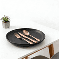 thumbnail image 3 of 24 Pieces Silverware Set, Stainless Steel Flatware Cutlery Set for 4, Fancy Tableware Eating Utensils for Home Kitchen Restaurant Hotel，Rose Gold, 3 of 7