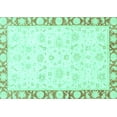 thumbnail image 1 of Ahgly Company Indoor Rectangle Abstract Turquoise Blue Modern Area Rugs, 5' x 7', 1 of 4