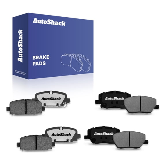 AutoShack Front & Rear Ceramic Brake Pad Set for Jeep, Compass 2017-2023, AWD FWD 4WD L4 2.0L 2.4L
