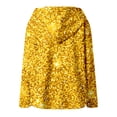 thumbnail image 4 of Fall Jackets for Women Trendy Hooded Full Zipper Solid Loose Sequin Drawstring Plus Size Fall Coats for Women,Yellow,2XL, 4 of 5