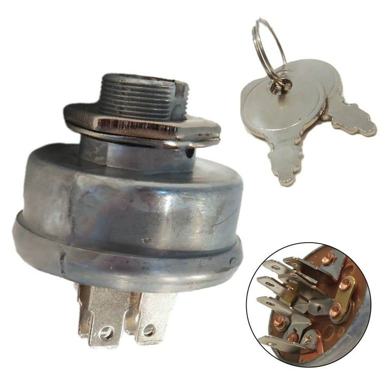 CHENGSI for Lawn Mower Ignition Switch with 2 Keys Compatible for