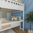 thumbnail image 3 of Max & Lily Solid Wood L-Shaped Full over Full Bunk Bed with Ladder on End, White, 3 of 7
