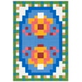 thumbnail image 2 of Safavieh Digital Artifact Sharalyn Geometric Machine Washable Area Rug, Blue/Orange, 5' x 7', 2 of 10