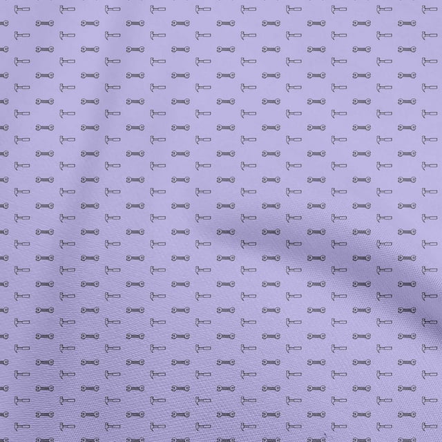 oneOone Rayon Medium Purple Fabric Retro Tools Craft Projects Decor Fabric Printed By The Yard 56 Inch Wide