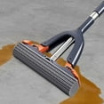 thumbnail image 5 of Daiosportswear Premium Sponge Mop, Household Floor Cleaning Tool, Roller Type, Thickened & Foldable, Squeezing Water, Lazy Rubber Mop, Multi-Surface, Efficient Cleaning, 12 Inch, 5 of 7