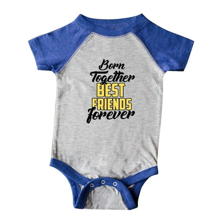 

Inktastic Born Together Best Friends Forever Gift Baby Boy or Baby Girl Bodysuit