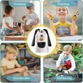thumbnail image 4 of Kids Painting Smock Aprons For Painting Long Sleeve Light Gray Apron Pair With A Pocket Art Supplies For Kids 6-8 Years For Boys, 4 of 4