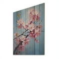 thumbnail image 2 of Designart "Apple Blossom Monochromatic gracefulness XI" Floral Print on Natural Pine Wood, 2 of 5