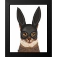 thumbnail image 2 of Fab Funky 15x18 Black Modern Framed Museum Art Print Titled - Cat with Bunny Mask, 2 of 5
