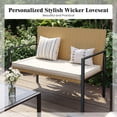 thumbnail image 4 of ELPOSUN Patio Furniture Sets for 4, 4 Pieces Patio Comversation Set with Glass Coffee Table,for Backyard Balcony Lawn Pool,Yellow/Beige, 4 of 11