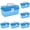Sky Blue 6PCS, variant on Blue Portable Box Organizer Multipurpose Sewing Box Tool Box Crafts And Supplies Storage Case With Handle And Removable Tray