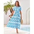 thumbnail image 2 of Vestido GRACE KARIN de verano con estampado floral en A para mujer y bolsillo, 2 of 8