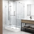 thumbnail image 5 of VIGO Monteray 36 in. L x 48 in. W x 79 in. H Frameless Hinged Shower Enclosure Kit in Brushed Nickel with 3/8 in. Clear Glass, 5 of 11