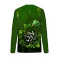 thumbnail image 4 of QIPOPIQ T-Shirts à Manches Longues pour Femmes à Col Rond T-Shirts de la Saint-Patrick T-Shirt à Col Rond Imprimé Trèfle T-Shirt Vert Porte-Bonheur Shirt St Patricks Day Shirts Hauts T-Shirt Longs Offres de Chemises des Fêtes, 4 of 4