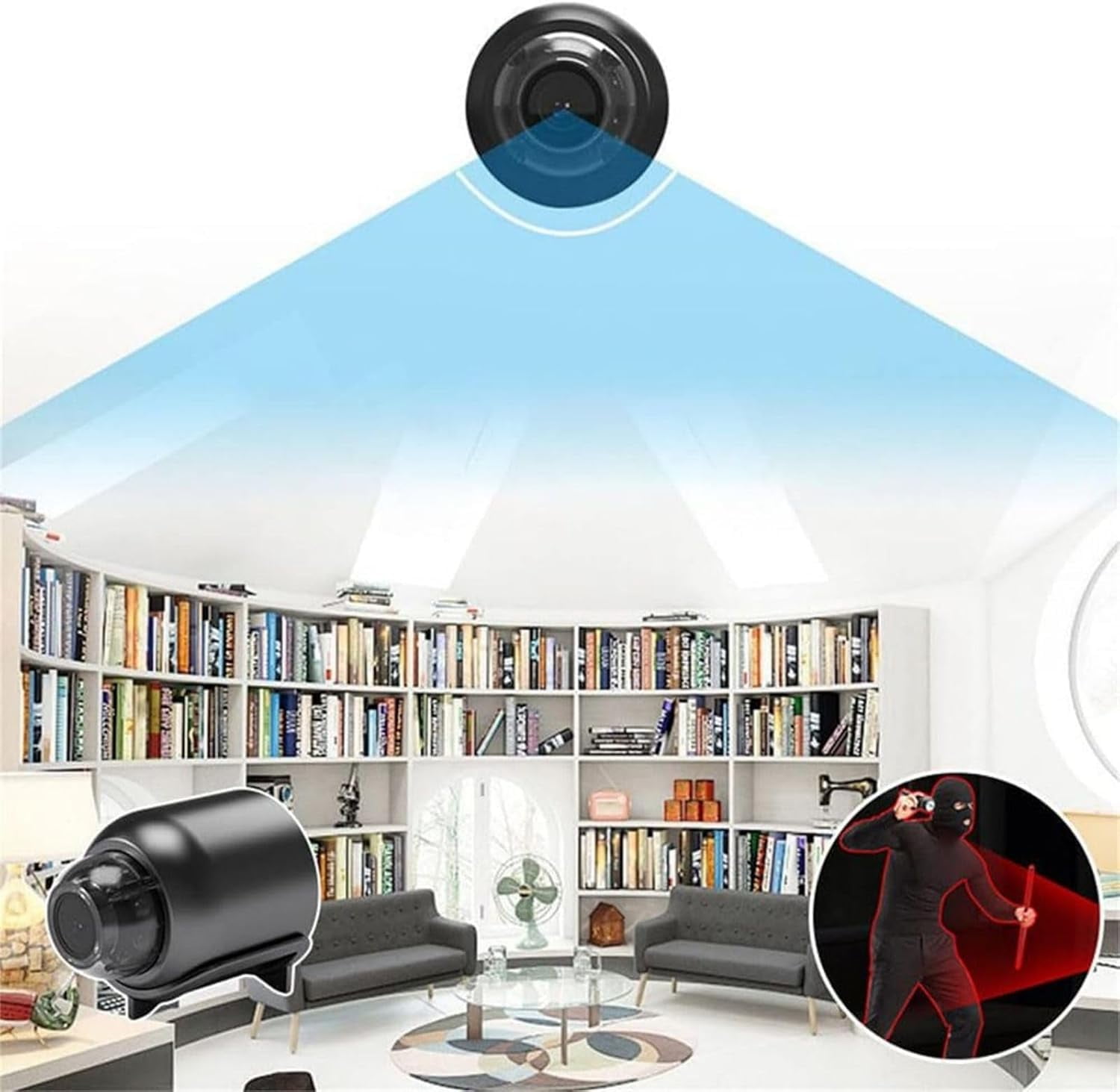 Magnetic Mini Security Camera Outdoor, 4PCS Magnetic Mini Security Camera,1080P HD Mini Wireless Camera Access Via Mobile App Anytime for Baby Monitor Dog in Door