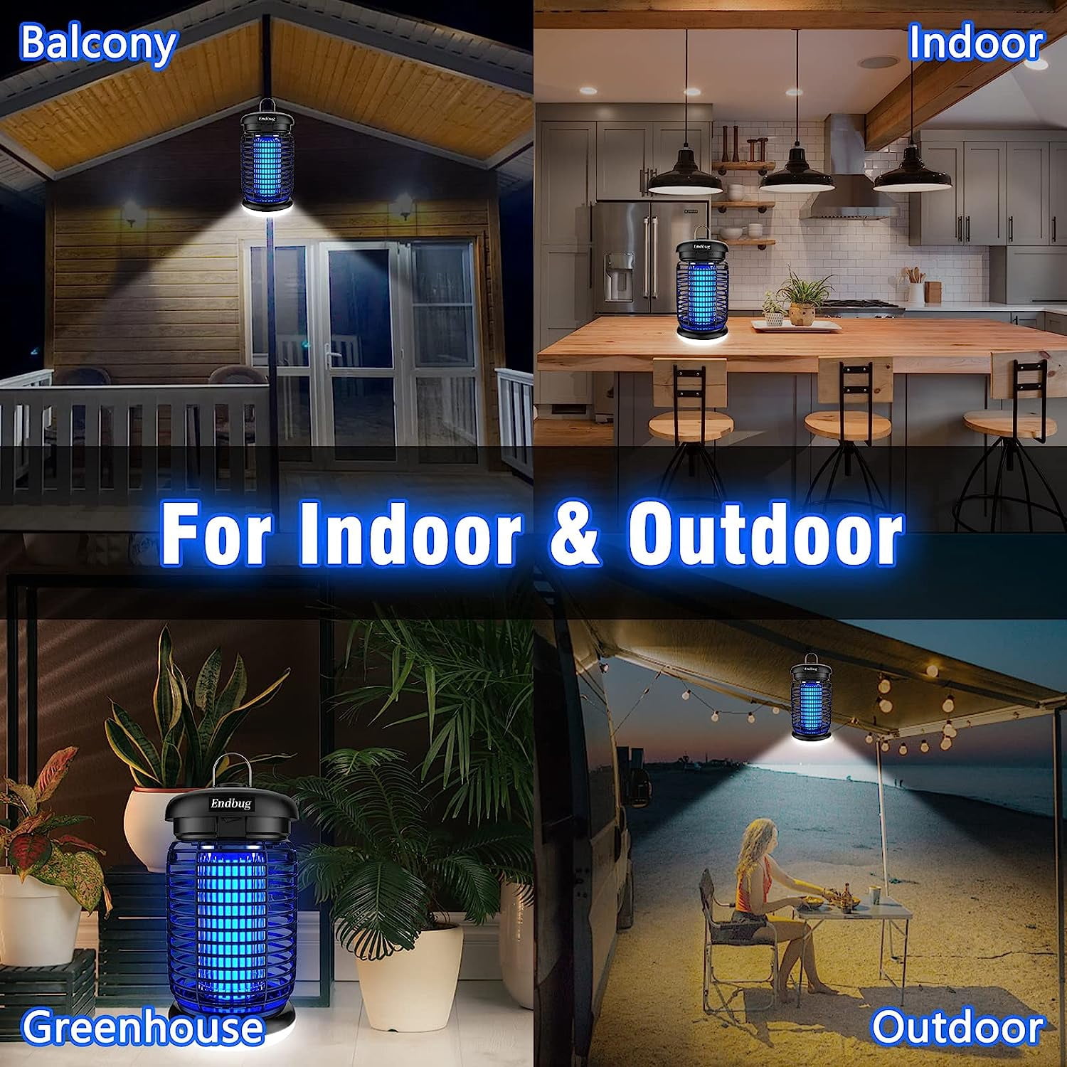 Bug Zapper, Bug Zapper Outdoor Indoor with LED Light, Electric Mosquito Zapper Fly Zapper, Waterproof Mosquito Killer Insect Zapper Fly Trap for Outside Patio Garden Backyard Home, Plug in