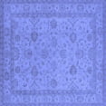 thumbnail image 1 of Ahgly Company Machine Washable Indoor Square Oriental Blue Traditional Area Rugs, 4' Square, 1 of 4