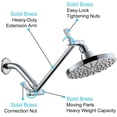 thumbnail image 4 of Costyle 11" Solid Brass Shower Head Extension Arm with Lock Joints Adjustable Height, 4 of 5